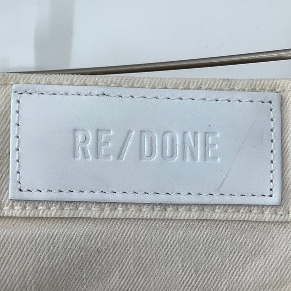 NEW RE/DONE Size 26 70s High Rise Skinny Boot Cut Vintage White Jeans $295 I10-7 - Picture 5 of 10